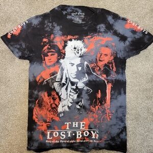 The Lost Boys Graphic Tie-Dye Short Sleeve Tee - Black & Red